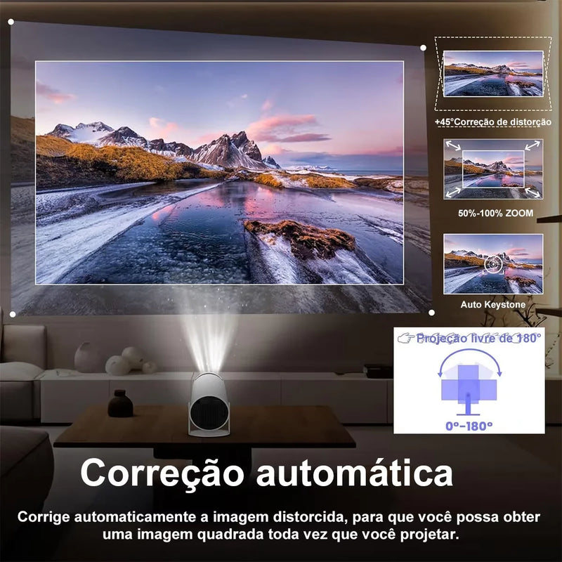 Projetor Android 11.0 WIFI  H713 BT5.0 1280*720P Home Cinema Portátil