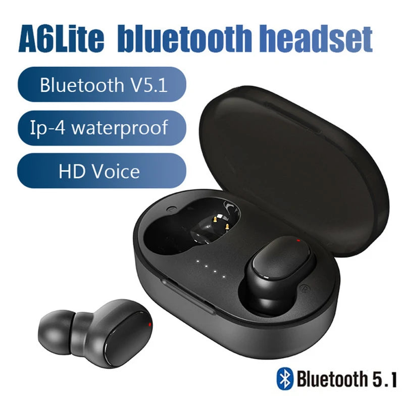 Fone de ouvido sem fio Bluetooth HiFi 5.1 Bluetooth IPX4 True Wireless Sport Headset com cabine de carregamento portátil